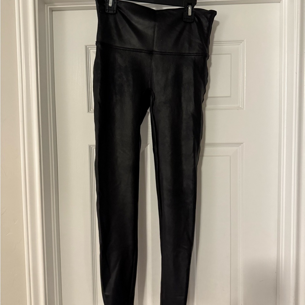 Black SPANX Faux Leather Leggings